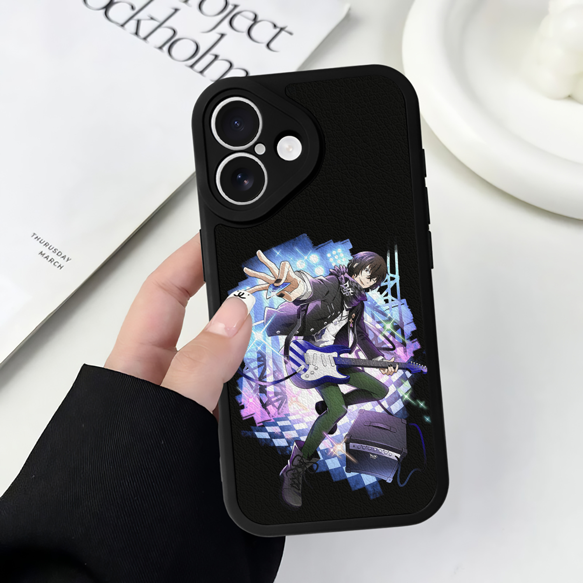 （画像用） 文豪ストレイドッグス Bungo Stray Dogs 【iPhone 16シリーズ対応】シリコンスマホケース（レザー調） 材質：シリコン